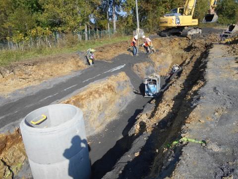 "Les Hauts de Sarre": début de la pose de l'assainissement Rémelfing