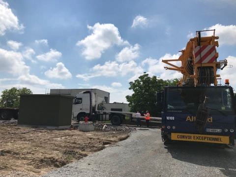 "Les Hauts de Sarre": mise en place du poste électrique Rémelfing