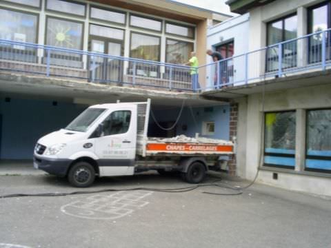Travaux de rénovation de la terrasse de l'école maternelle Rémelfing