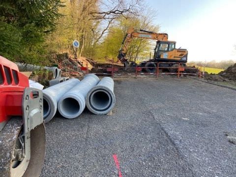 Démarrage des travaux de création d'une aire de retournement rue des Abeilles Rémelfing