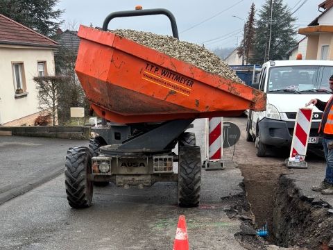 Renouvellement du réseau d'eau potable par la CASC Rémelfing