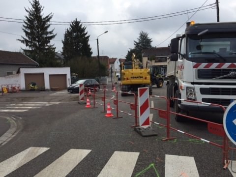 Travaux d'assainissement rue de sarreguemines Rémelfing