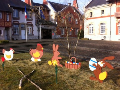 Création de la décoration de Pâques au chateau Rémelfing